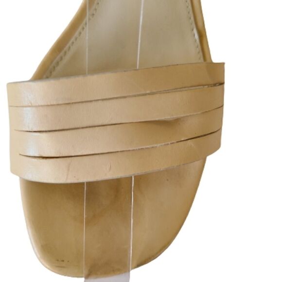 Via Spiga Cream Colored 2.5" Ankle Wrap Sandals - Picture 11 of 13
